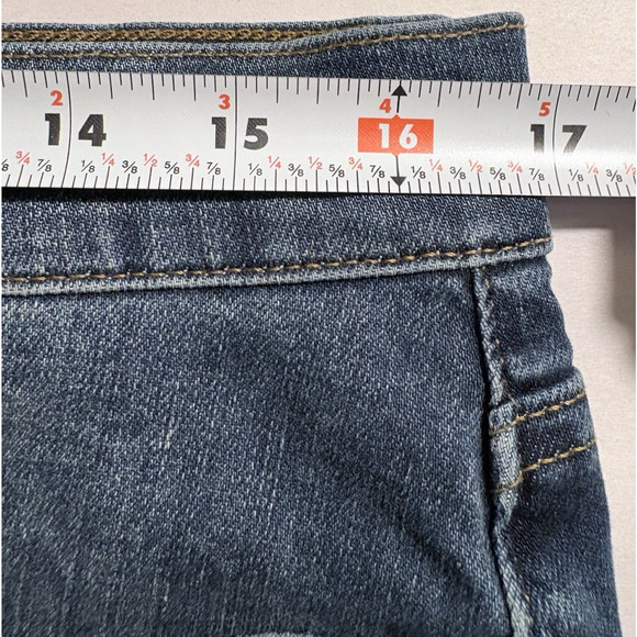 FRAME Le Cutoff Denim Shorts Dark Wash Jeans Raw Hem Mid Rise Nordstrom Size 28 - Picture 8 of 10